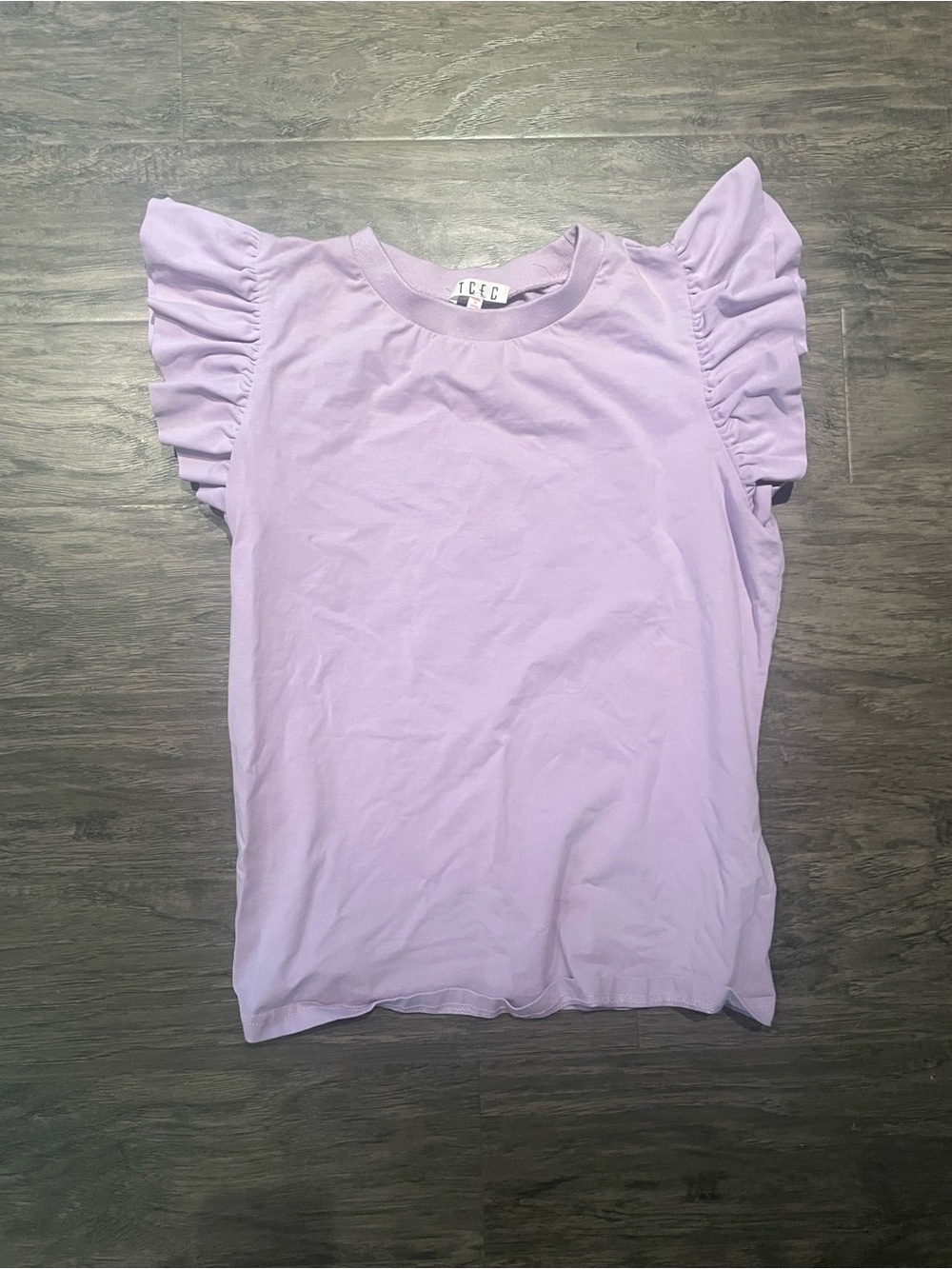 Lavender Ruffle Sleeve Women's Top Size Small